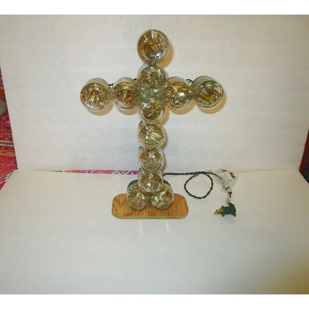 Vtg Light Up Cross 15